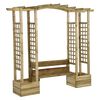 vidaXL Pergola Green Solid Pine Wood 90.6 x 23.6 x 77.9 in Planters