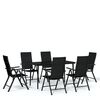 vidaXL Garden Dining Set Black
