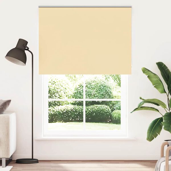 vidaXL Roller Blind Beige 100% polyester 65 x 90.6 in Height-Adjustable