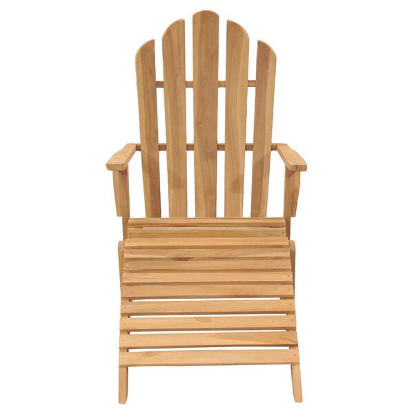 vidaXL Adirondack Chair Set of 2 Natural Teak