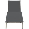 vidaXL Sun Lounger Light grey Poly Rattan 78.7 x 23.2 x 33.5 in