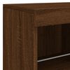 vidaXL Sideboard Brown Oak Engineered wood, Glass Large Sideboard
