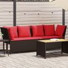 vidaXL Patio Sofa Brown and Red