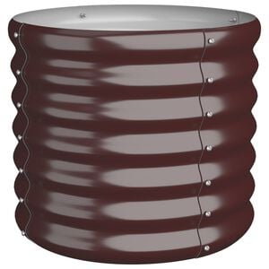 vidaXL Garden Planter Brown Powder-coated steel Medium Durable
