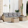 vidaXL Garden Sofa Set Beige
