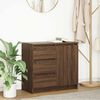vidaXL Sideboard Brown oak Engineered wood 28.0 x 13.8 x 25.6 in
