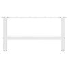 vidaXL Coffee Table Leg Set of 2 White Powder-coated steel Medium