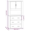 vidaXL Highboard Sonoma oak Engineered wood Medium Highboard