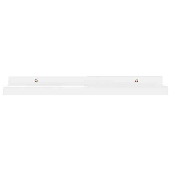 vidaXL Wall Shelf Set of 4 High gloss white MDF Medium Wall mounting