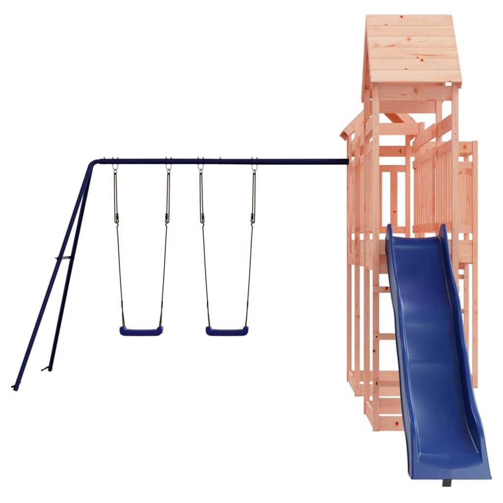 vidaXL Outdoor Playset Natural Wood, Blue