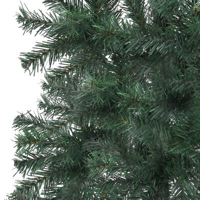 vidaXL Corner Artificial Christmas Tree LEDs&Ball Set Green 82.7" PVC