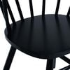 vidaXL Dining Chair Set of 4 Black Solid rubber wood and bent wood