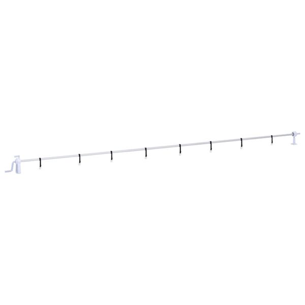 vidaXL Pool Cover Roller White Plastic Adjustable Telescopic technology