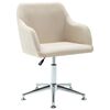 vidaXL Swivel Dining Chairs 4 pcs Cream Fabric