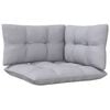 vidaXL 2-seater Garden Sofa Set of 2 Gray