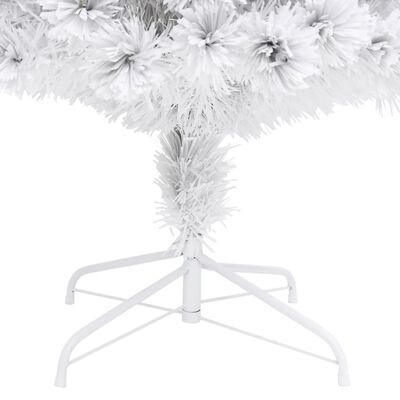 vidaXL Artificial Christmas Tree with LED White 6 ft Fiber Optic