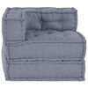 vidaXL Modular Corner Sofa Grey 27.56 x 27.56 x 22.05 in Fabric