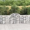 vidaXL Gabion Basket Silver Galvanized iron 78.7 in x 11.8 in x 39.4 in