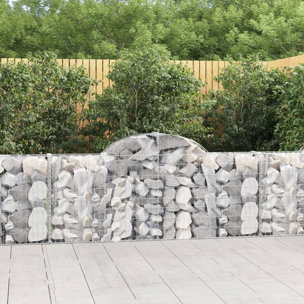 vidaXL Gabion Basket Silver Galvanized iron 78.7 in x 11.8 in x 39.4 in