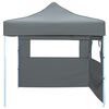 vidaXL Foldable Party Tent Pop-Up with 2 Sidewalls 9.8x9.8' Anthracite