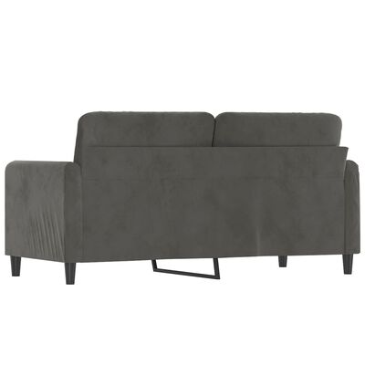 vidaXL 2-Seater Sofa Dark Gray 55.1" Velvet