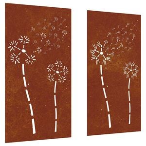 vidaXL Garden Wall Decoration Normal metal color, develops rust over time