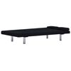 vidaXL Sofa Bed Black Wooden frame Standard