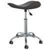 vidaXL Salon Spa Stool Grey Faux leather, chrome steel, foam Medium