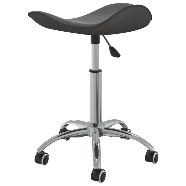 vidaXL Salon Spa Stool Grey Faux leather, chrome steel, foam Medium