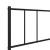 vidaXL Bed Frame Black Powder-coated steel Twin Bed Frame Rectangular