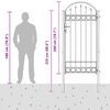 vidaXL Fence Gate Gray 39.4" x 98.4" Powder-coated steel