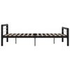vidaXL Bed Frame Black and White Metal 47.2 x 78.7 in Durable