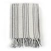vidaXL Throw Grey and white 100% cotton 63.0 x 82.7 in Throw Blanket