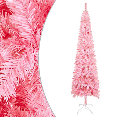 vidaXL Slim Christmas Tree Pink 4 ft