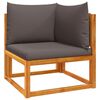 vidaXL 4 Piece Garden Sofa Set with Cushions Wood Acacia&Rope