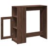 vidaXL Bar Table Brown Oak Engineered wood Tall, Rectangular Bar Table