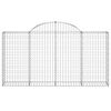vidaXL Gabion Basket Set of 6 Silver Galvanized Iron