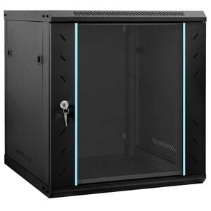 vidaXL Network Cabinet Black 23.62 x 17.72 x 25.59 in Steel