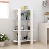 vidaXL Book Cabinet White Engineered Wood 31.5 x 11.8 x 48.6 in