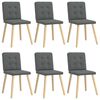 vidaXL Dining Chair Set of 6 Dark Gray