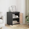 vidaXL Side Cabinet Gray Solid Pinewood Compact Side Cabinet