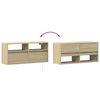 vidaXL TV Wall Cabinet Sonoma Oak Engineered Wood 39.4 in length