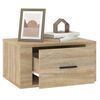 vidaXL Wall-mounted Bedside Cabinet Set of 2 Sonoma Oak Engineered wood