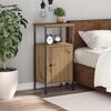 vidaXL Nightstand Artisan oak Engineered wood, metal Medium Nightstand