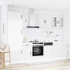 vidaXL Kitchen Cabinet Set High gloss white Engineered wood and glass