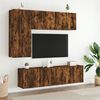 vidaXL TV Cabinet Set of 2 Smoked Oak Engineered wood 47.2 in wide