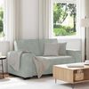 vidaXL 2-seater Sofa Light grey Velvet, metal, plywood, solid wood