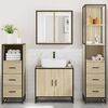 vidaXL Bathroom Furniture Set Sonoma oak Engineered wood, metal