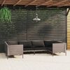 vidaXL Garden Lounge Set Dark grey Powder-coated steel Large