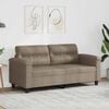 vidaXL 2-seater Sofa Taupe Microfiber fabric, metal, plywood 2-Seater